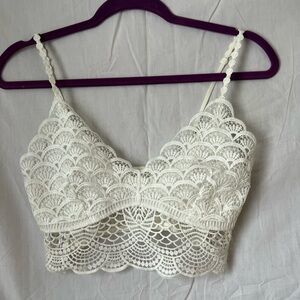 white lace bralette top
